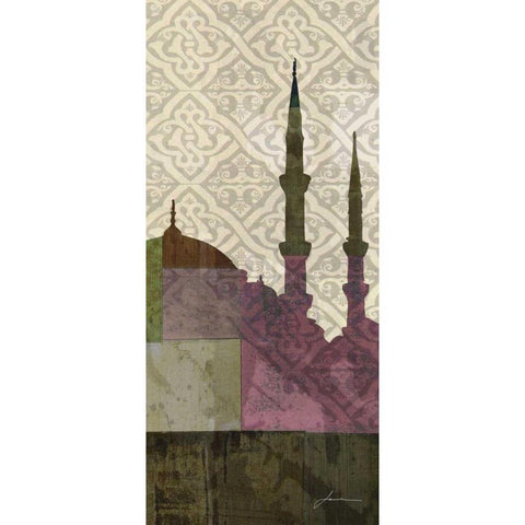 Eastern Spires I Black Modern Wood Framed Art Print with Double Matting by Burghardt, James