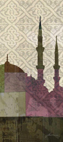 Eastern Spires I Black Ornate Wood Framed Art Print with Double Matting by Burghardt, James