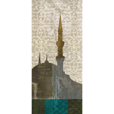 Eastern Spires II Black Modern Wood Framed Art Print by Burghardt, James