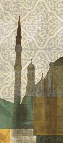 Eastern Spires III Black Ornate Wood Framed Art Print with Double Matting by Burghardt, James