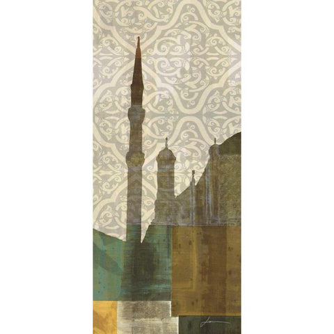 Eastern Spires III Black Modern Wood Framed Art Print by Burghardt, James