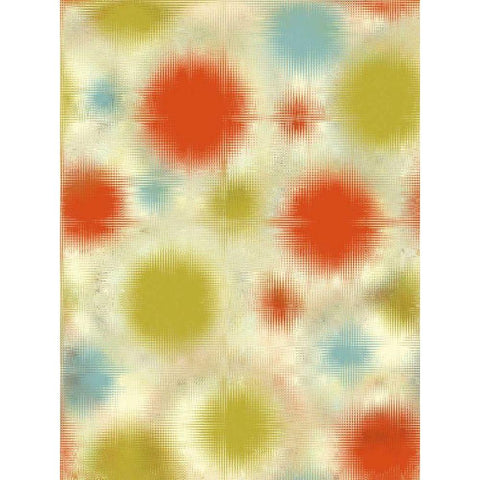 Pixilated Burst IV White Modern Wood Framed Art Print by Mountain, Ricki