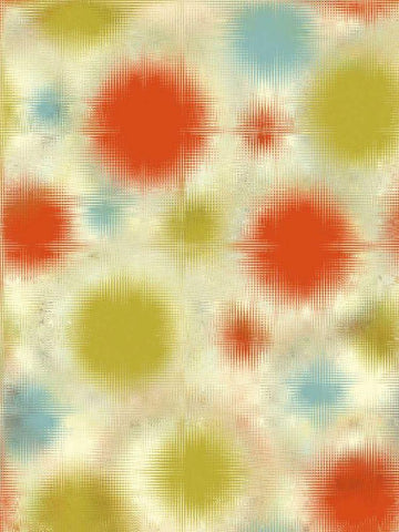 Pixilated Burst IV White Modern Wood Framed Art Print with Double Matting by Mountain, Ricki