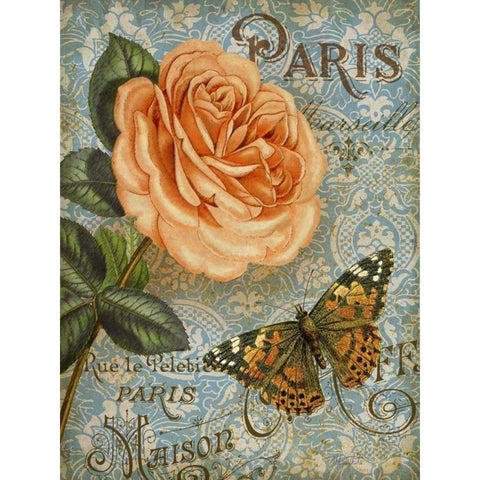 Memories of Paris I White Modern Wood Framed Art Print by White, Abby