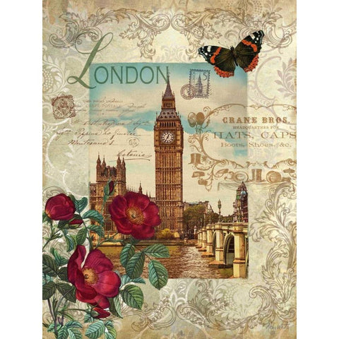Eternal London White Modern Wood Framed Art Print by White, Abby