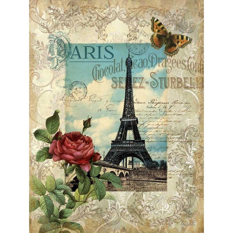 Eternal Paris White Modern Wood Framed Art Print by White, Abby