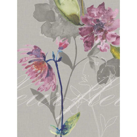 Violette Fleur II Black Modern Wood Framed Art Print by Mosley, Kiana