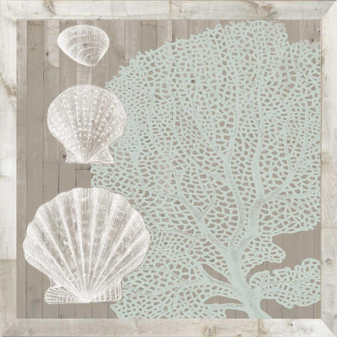 Seaboard I White Modern Wood Framed Art Print by Fagalde, Jarman