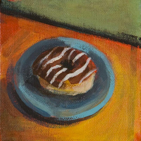 Fresh Daily V Black Modern Wood Framed Art Print with Double Matting by Evans, Bridget G.