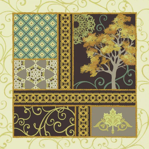 Maple Stories IV Black Modern Wood Framed Art Print with Double Matting by Hoffman, Katia