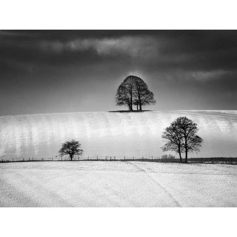 Winter Triangle Black Modern Wood Framed Art Print by Henson, Martin