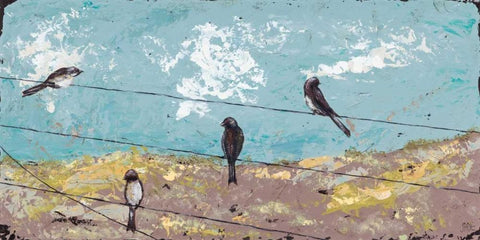 Highwire Act Black Ornate Wood Framed Art Print with Double Matting by Reynolds, Jade