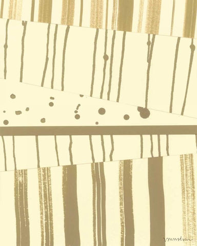 Papyrus Collage I Black Ornate Wood Framed Art Print with Double Matting by Lam, Vanna