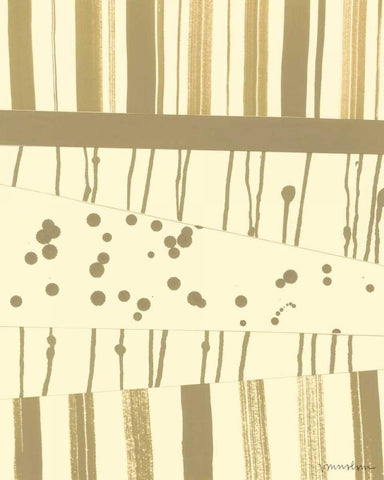 Papyrus Collage II White Modern Wood Framed Art Print with Double Matting by Lam, Vanna