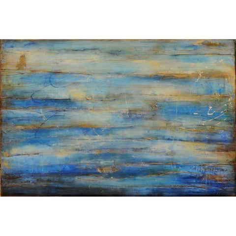 Blue Bay Jazz Gold Ornate Wood Framed Art Print with Double Matting by Ashley, Erin