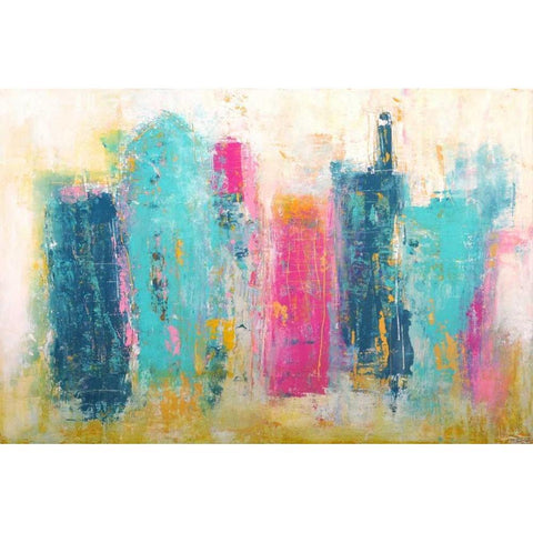 City Dreams White Modern Wood Framed Art Print by Ashley, Erin