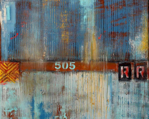 Crossing the Tracks I White Modern Wood Framed Art Print with Double Matting by Ashley, Erin