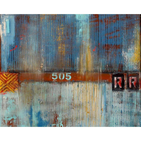 Crossing the Tracks I Black Modern Wood Framed Art Print with Double Matting by Ashley, Erin