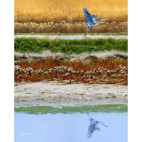 Blackwater Tapestry II Black Modern Wood Framed Art Print with Double Matting by Szatkowski, Fred