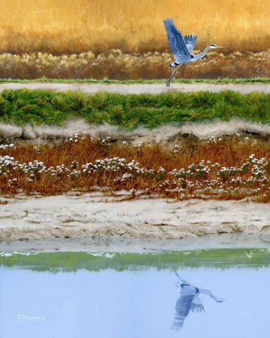 Blackwater Tapestry II Black Ornate Wood Framed Art Print with Double Matting by Szatkowski, Fred