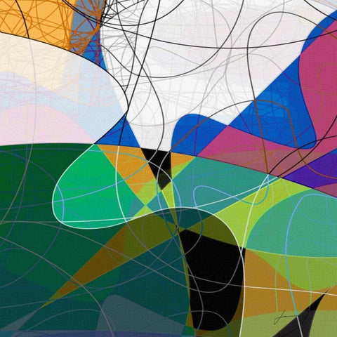 Entangled I White Modern Wood Framed Art Print by Burghardt, James