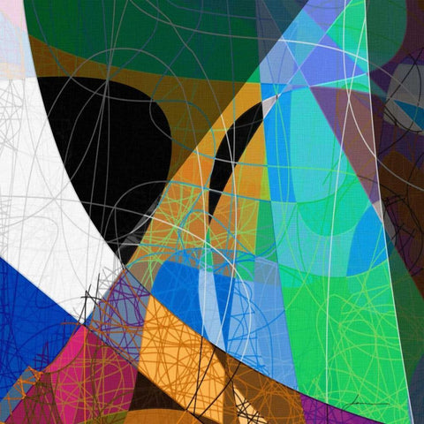 Entangled II Black Modern Wood Framed Art Print with Double Matting by Burghardt, James