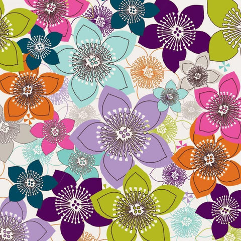 Boho Floral I White Modern Wood Framed Art Print by Ketchum, Nicole