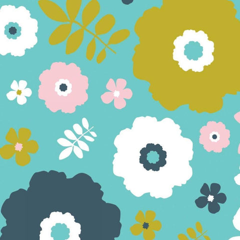 Sweet Floral I Black Modern Wood Framed Art Print with Double Matting by Ketchum, Nicole