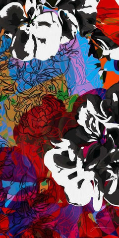 Trace Elements II Black Ornate Wood Framed Art Print with Double Matting by Burghardt, James