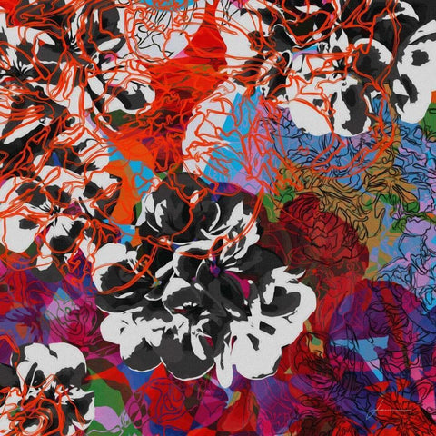 Trace Elements III Black Modern Wood Framed Art Print with Double Matting by Burghardt, James