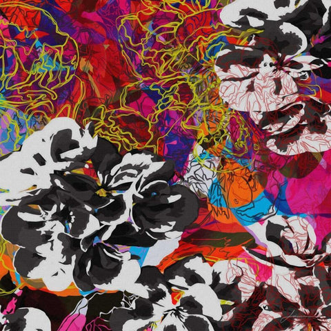 Trace Elements IV White Modern Wood Framed Art Print with Double Matting by Burghardt, James