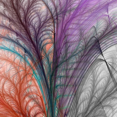 Sea Fern II White Modern Wood Framed Art Print by Burghardt, James