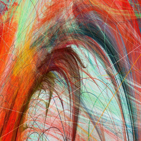 String Tile II Black Modern Wood Framed Art Print by Burghardt, James