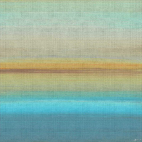 Beach Layers I Black Modern Wood Framed Art Print by Butler, John