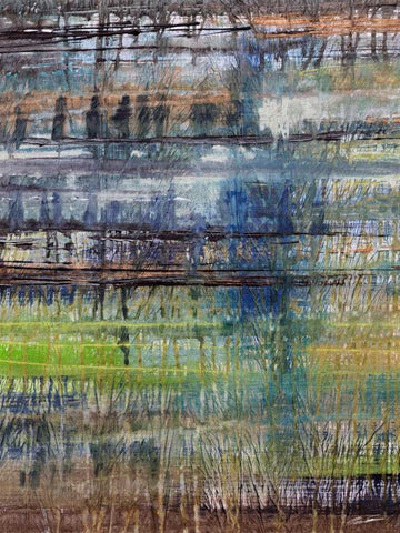 Rushes I White Modern Wood Framed Art Print with Double Matting by Butler, John