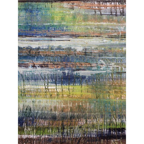 Rushes II Black Modern Wood Framed Art Print with Double Matting by Butler, John