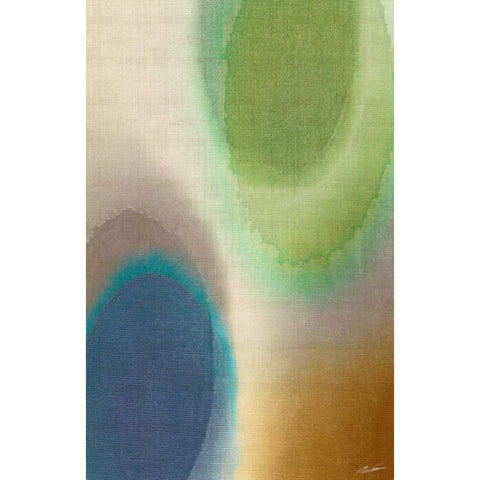 Overtone Blue II White Modern Wood Framed Art Print by Butler, John