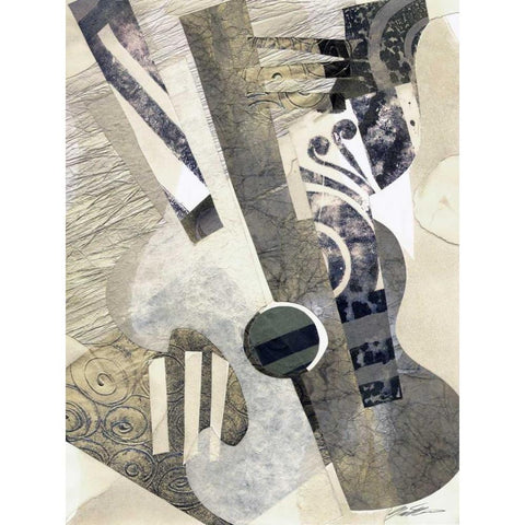 Calipso I Black Modern Wood Framed Art Print with Double Matting by Butler, John