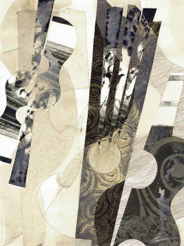 Calipso II Black Ornate Wood Framed Art Print with Double Matting by Butler, John