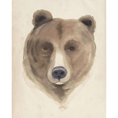 Watercolor Animal Study VI White Modern Wood Framed Art Print by Popp, Grace