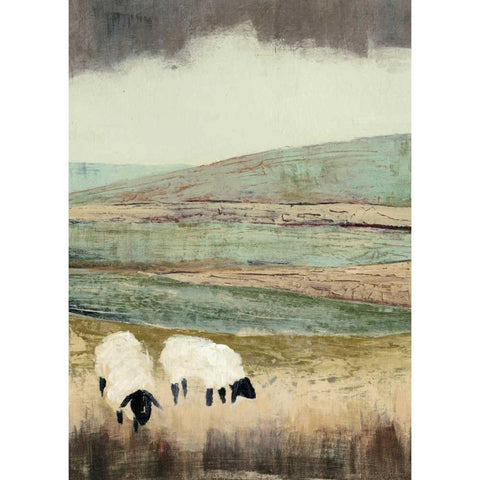 Open Meadow II Black Modern Wood Framed Art Print with Double Matting by Popp, Grace