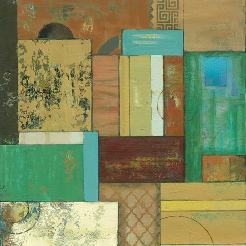 Fossil Infusion IV a White Modern Wood Framed Art Print with Double Matting by Joy, Julie