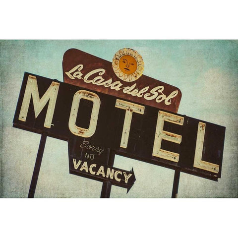 Vintage LA VI White Modern Wood Framed Art Print by Malek, Honey