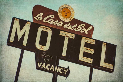 Vintage LA VI White Modern Wood Framed Art Print with Double Matting by Malek, Honey