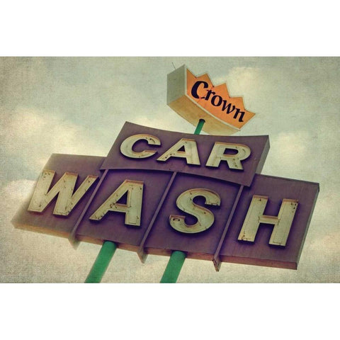 Vintage LA VII White Modern Wood Framed Art Print by Malek, Honey