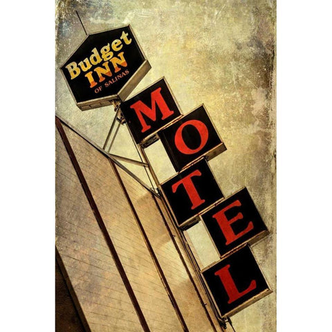 Vintage LA XIV Black Modern Wood Framed Art Print with Double Matting by Malek, Honey