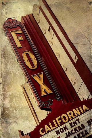 Vintage LA XVII White Modern Wood Framed Art Print with Double Matting by Malek, Honey