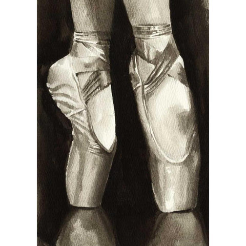 Ballet Shoes II Black Modern Wood Framed Art Print with Double Matting by Popp, Grace