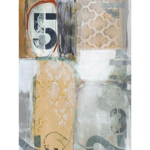 Downtown Numbers I White Modern Wood Framed Art Print by Fuchs, Jodi