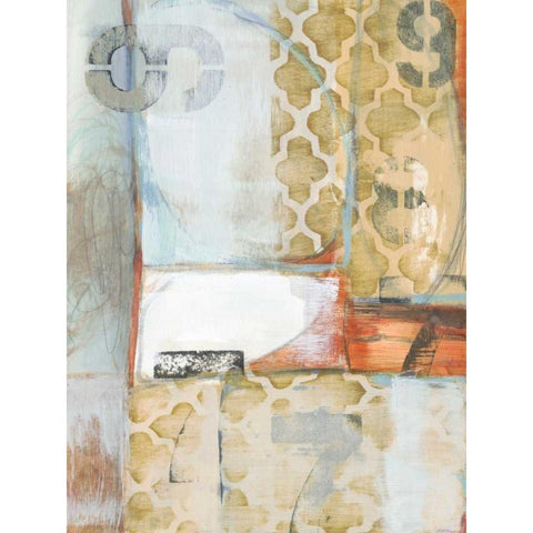 Downtown Numbers II Gold Ornate Wood Framed Art Print with Double Matting by Fuchs, Jodi